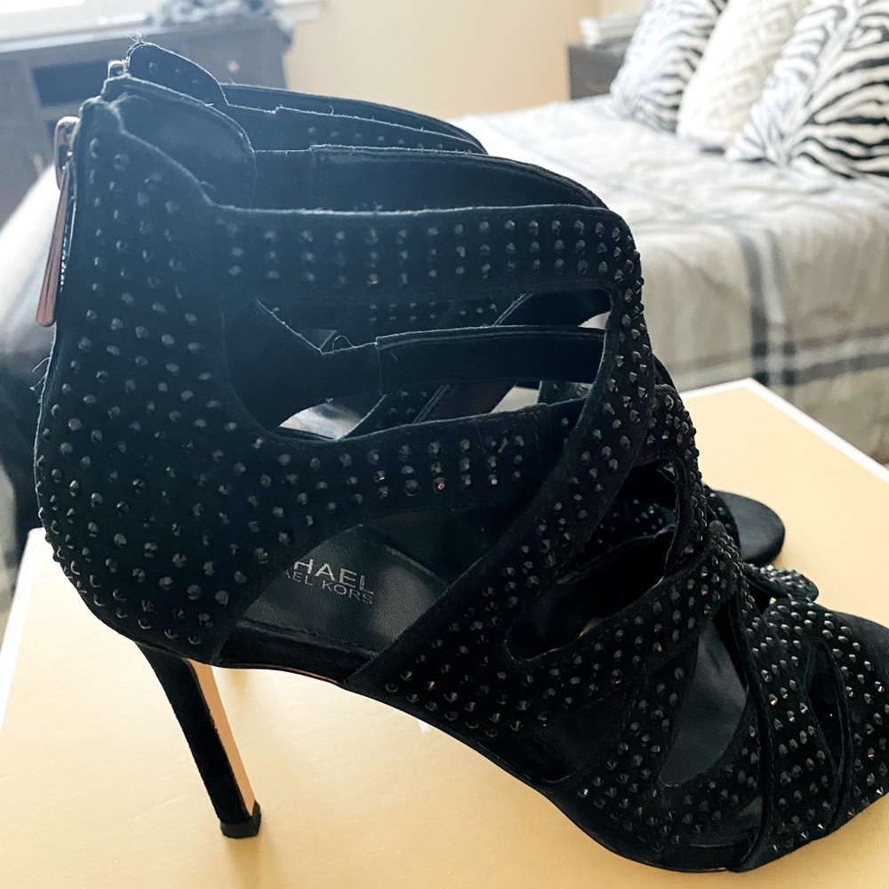 Michael Kors Annalee Embellished Suede Sandal - Picture 5 of 5